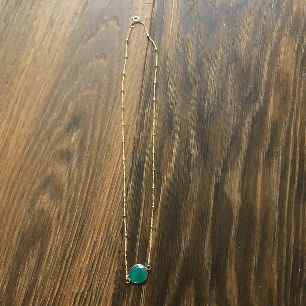 Green stone necklace from Azil Boutique (SF)